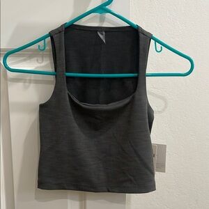 Beyond Yoga Gray Ribbed Women's Cropped Tank Top XS